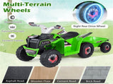 2 in 1 Kids Ride On ATV with Removable Trailer, 6V Electric Quad for Toddlers Ages 3 Green 27828029