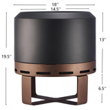 ZUN Outdoor Smokeless Fire Pit Stove 18'' for Camping Bonfire, Wood Place Firepit with W2640P224973