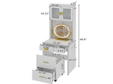 Small Vanity Desk with Mirror and LED Lights, Makeup Table with Charging Station and drawers and 90318617