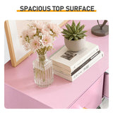 Macaron pink textured surface, particleboard with melamine veneer, 66*40*131cm, 52 drawer cabinet, 57902638