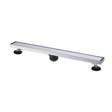 32 Inches Linear Shower Drain, Included Hair Strainer and Leveling Feet W2287P149013