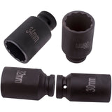 4pcs 1/2" Drive Spindle Axle Nut Socket Set 12 Point 30mm 32mm 34mm 36mm 30330767