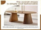 Wooden Dining Table, Flexible and Extendable, Multi-functional and Space-saving, Fashionable Oval 92859442