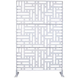 Outdoor & Indoor Privacy Metal Privacy 76" H48" W, Freestanding Decorative Privacy W465P193193