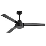 52" Outdoor Ceiling Fan Without Light, 3 ABS Blades Farmhouse Ceiling Fan with Remote Control W882P164176