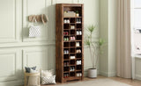 ZUN Stylish Design 30 Shoe Cubby Console, Contemporary Shoe Cabinet with Multiple Storage Capacity, Free 91535565