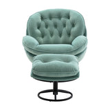 Accent chair TV Chair Living room Chair with Ottoman-TEAL W676P232281
