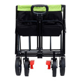 150L Collapsible Wagon Cart Foldable, Utility Garden Wagon with 360lbs Weight Capacity, Heavy Duty W321P269221