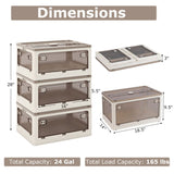 3-Pack Stackable Storage Bins 18.5'' x 14'' x 9.5'' 65778071