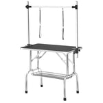 ZUN 36" Professional Dog Pet Grooming Table Adjustable Heavy Duty Portable w/Arm & Noose & Mesh Tray W20608920