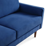 ZUN 57.1” Modern Decor Upholstered Sofa Furniture, Wide Velvet Fabric Loveseat Couch, Solid Wooden Frame B082111403