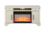 ZUN TV Stand With Electric Fireplace in Beige B00969712