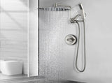 10 Inch Rainfall Shower Head with Handheld Shower Combo with 12 inch Adjustable Extension Arm W1219P506561