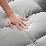 Modern Velvet Loveseat Futon Sofa Couch w/Pullout Bed,Small Love Seat Lounge Sofa w/Reclining W1359P304807