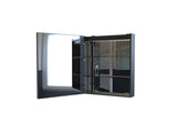 Bathroom Wall Cabinet Matte Black Medicine Cabinet with Mirror,with LED Light T3785P491989