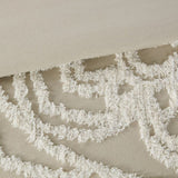 Tufted Cotton Chenille Medallion Comforter Set Taupe Full/Queen B03597175