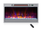 25" Electric Fireplace Heater - 6 Flame Modes , Infrared Heating, Sleep Mode & 37039254