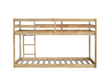 ZUN Solid Wooden , Solid Rubber Wooden Twin over Twin Loft Bed with Ladder ,Upper and Bottom Bed W504P191652