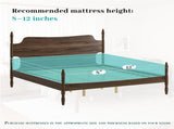 Queen Size Platform Bed Frame, Spindle Bed with Curved Tall Headboard, No Box Spring Needed, Retro 68709127