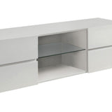 Glossy White 4-Drawer TV Console B062P153726