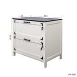 2 Drawer Farmhouse File Cabinet,Filing Cabinet with Lock for Home Office W331P272379