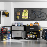 Metal garage cabinets, rolling tool cart boxes with wheels T3421P312355