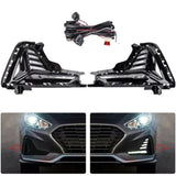 ZUN LED Fog Light DRL Lamps Cover Bezels Left & Right Side for Hyundai Sonata 2018-2019 71902287