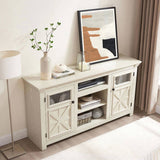 2 Doors Cabinet Farmhouse Cabinet, Farmhouse TV Stand Barn Design,Modern Farmhouse TV Media Stand, W1758P199934