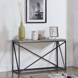 Sonoma Grey and Black Rectangular Sofa Table B062P153618