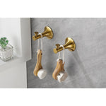 ZUN 6 Piece Brass Bathroom Towel Rack Set Wall Mount W2287P169768