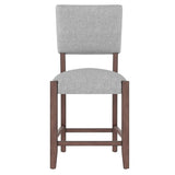 Mid Century Modern Bar Stools Set of 4, 40.4" Counter Stools Back, Linen Upholstered Barstools N752P269653E