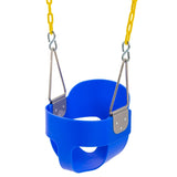 ZUN EVA+ Iron Swing + Hanging basket swing combination Blue Baby Swing 25599823