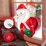 3.3FT Inflatable Window Santa & Wreath 2 Internal LED Lights, 3 Suction Cups 1 Rope, 45s 62218090