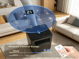 440 Sq.Ft Black Portable Mobile AC, Dehumidifier Fan 24H Timer, Auto Sleep, Window Kit 29765233