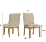 ZUN Rocco Contemporary Solid Wood Dining Chairs, Set of 2 T2574P205967