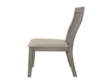 Set of 2 Dining Chairs with Upholstered Seat in Coastal Grey B016P223162