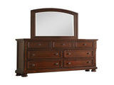 Baltimore Transitional Style 7-Drawers Dresser with Metal Drawer Knobs Made with Wood in Dark Walnut 808857992352