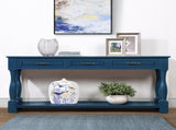 63inch Long Wood Console Table with 3 Drawers and 1 Bottom Shelf for Entryway Hallway Easy Assembly W1202114032