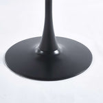 ZUN 31.5"BLACK AND WALNUT Tulip Table Mid-century Dining Table for 2-4 people With Round Mdf Table Top, W234P143406