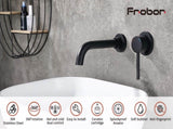 Wall Mount Faucet for Bathroom Sink or Bathtub, Single Handle 2 Holes Brass Rough-in Valve Included, 41010058