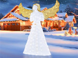 5ft Pre-Lit Christmas Angel Decor, 150 LED Lights , IP44 Weatherproof Xmas Decoration 84531694