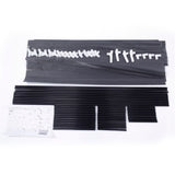 Simple Assembly 5 Tiers Non-woven Fabric Shoe Rack with Handle Black 56072092