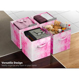 Colorful Collapsible Storage Bins, 6 Pack Foldable Storage Box with Handles, 11" Fabric Storage 02528102
