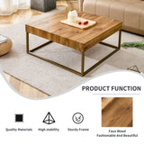 ZUN Modern rectangular coffee table, dining table. MDF desktop with metal legs. Suitable for restaurants W1151119521