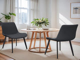 Black PU Leather Dining Chair with Metal Legs, Modern Upholstered Chair Set of 4 for Kitchen, W5815P476448