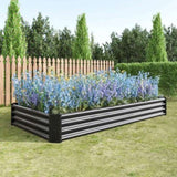 ZUN Raised Garden Bed Kit - Metal Raised Bed Garden7.6x3.7x0.98ft for Flower Planters, Vegetables Herb 97729335