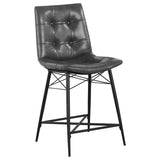 Grey Tufted Counter Height Stools B062P153526