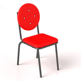 4-piece bar stools, faux leather dining chairs with waterproof surface and metal legs, easy to W2167P206046