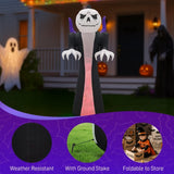 12FT Giant Halloween Inflatable Blow Up Decorations, Grim Reaper with Jack-o'-Lantern Pumpkin Head 50879349