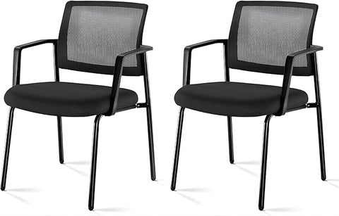 ZUN Guest Waiting Room Office Arm Chairs 2 Pack No Wheel for Reception Meeting Conference, Stacking W1134P288715